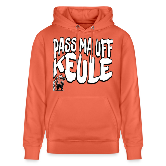 PASS MA UFF KEULE-Unisex Bio-Hoodie II - Hellrot