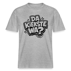 Berlin Schnauze uff RELAXED FIT Unisex Bio T-Shirt-DA KIEKSTE WA? - Grau meliert
