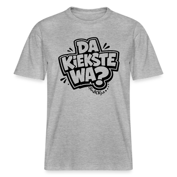 Berlin Schnauze uff RELAXED FIT Unisex Bio T-Shirt-DA KIEKSTE WA? - Grau meliert