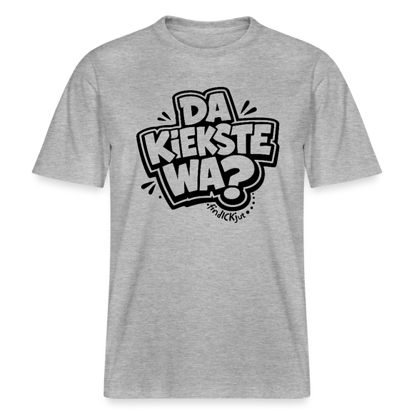 Berlin Schnauze uff RELAXED FIT Unisex Bio T-Shirt-DA KIEKSTE WA? - Grau meliert