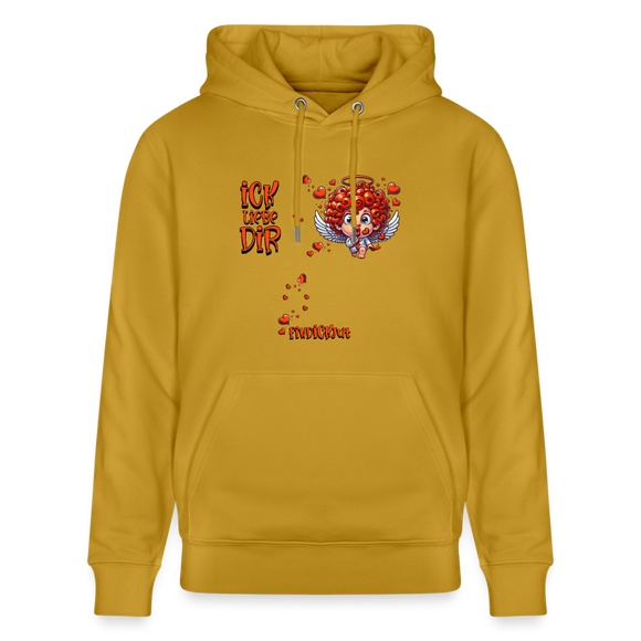 ICK LIEBE DIR-Unisex Bio-Hoodie - Ocker