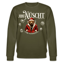JIBT NÜSCHT-Unisex Bio-Sweatshirt-Berliner Bär Weihnachten - Khaki