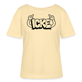ICKE-Rundhals Frauen Bio-T-Shirt mit Berliner Schnauze - Creme