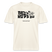 Der echt Berliner Spruch 'MACH N KOPP ZU' -Brustprint-Relaxed Fit Unisex Bio-T-Shirt - Naturweiß 