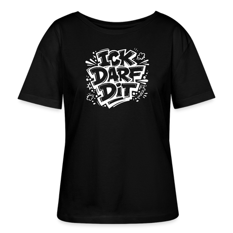 Berlin Shirt-ICK DARF DIT-Rundhals Frauen Bio-T-Shirt - Schwarz