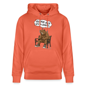 Berliner Bär mit Berliner Schnauze-JEH MIR NICH UFFN SENKEL-Unisex Bio-Hoodie - Hellrot