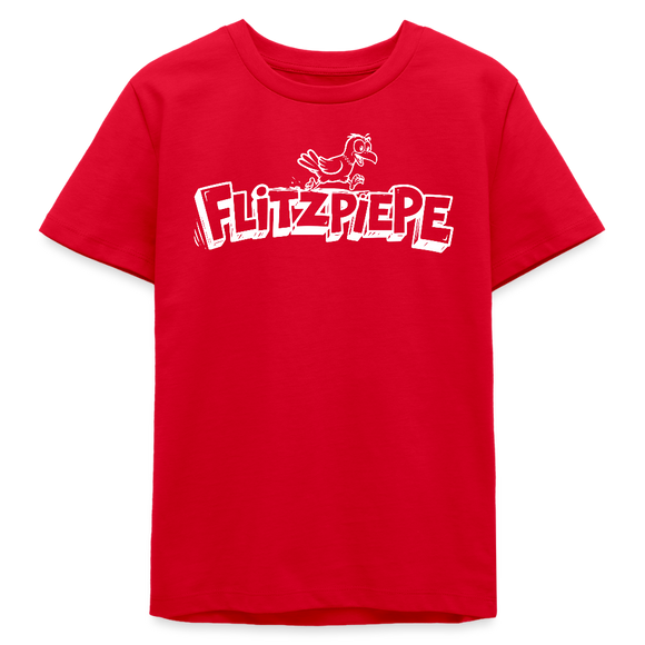 FLITZPIEPE-Bio Teenager T-Shirt - Rot