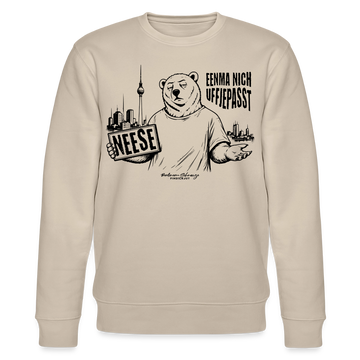 Berlin Souvenir mit Berliner Schnauze-NEESE-Unisex Bio-Sweatshirt - Beige