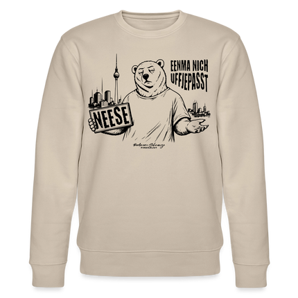 Berlin Souvenir mit Berliner Schnauze-NEESE-Unisex Bio-Sweatshirt - Beige