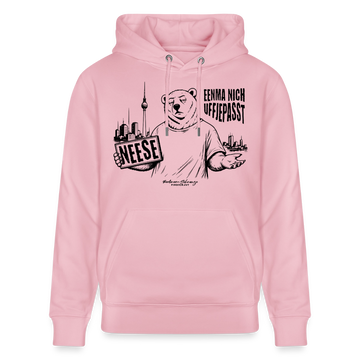 Berlin Souvenir mit echt Berliner Schnauze-NEESE-Unisex Bio-Hoodie - Hellrosa