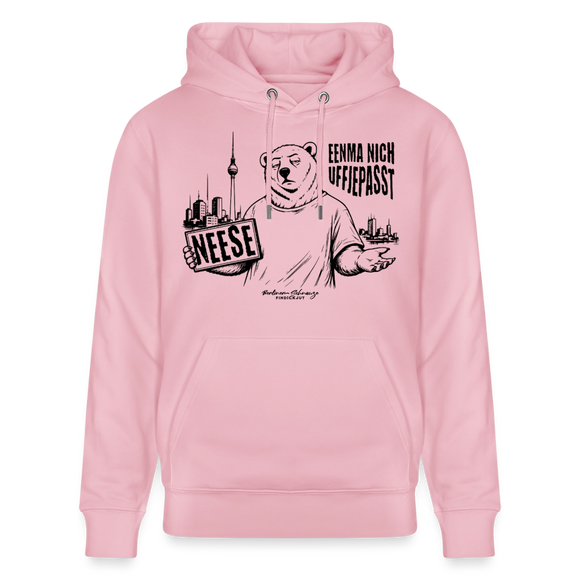 Berlin Souvenir mit echt Berliner Schnauze-NEESE-Unisex Bio-Hoodie - Hellrosa