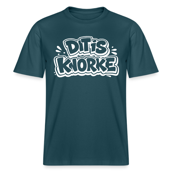 DIT IS KNORKE-RELAXED FIT Unisex bio T-Shirt - Dunkles Petrol