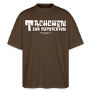 Berliner Begrüssung-TACHCHEN IHR FLITZPIEPEN-Oversized Unisex Bio T-Shirt - Dunkelbraun