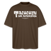 Berliner Begrüssung-TACHCHEN IHR FLITZPIEPEN-Oversized Unisex Bio T-Shirt - Dunkelbraun