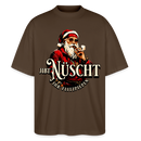 JIBT NÜSCHT IHR FLITZPIEPEN - Unisex Oversize Bio-T-Shirt - Dunkelbraun