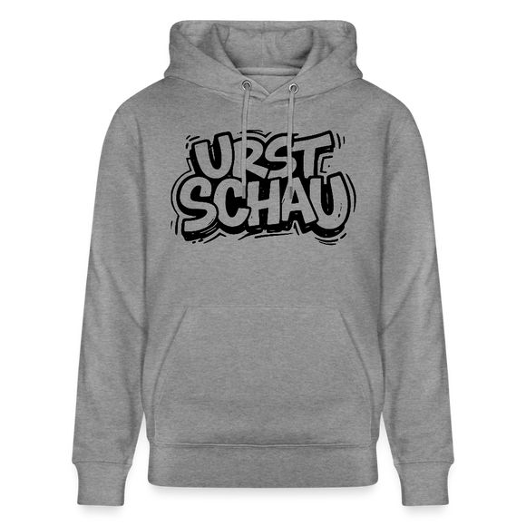 Ostalgie-Unisex Bio-Hoodie-URST SCHAU - Hellgrau marmoriert