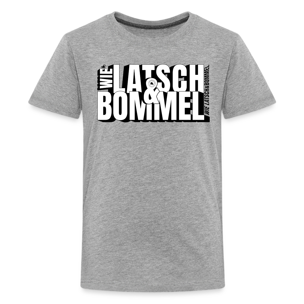 WIE LATSCH UND BOMMEL - Teenager Premium T-Shirt - Grau meliert