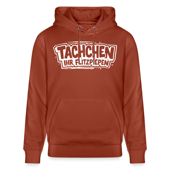 TACHCHEN IHR FLITZPIEPEN-Unisex Bio-Hoodie mit Berliner Schnauze - Terrakotta
