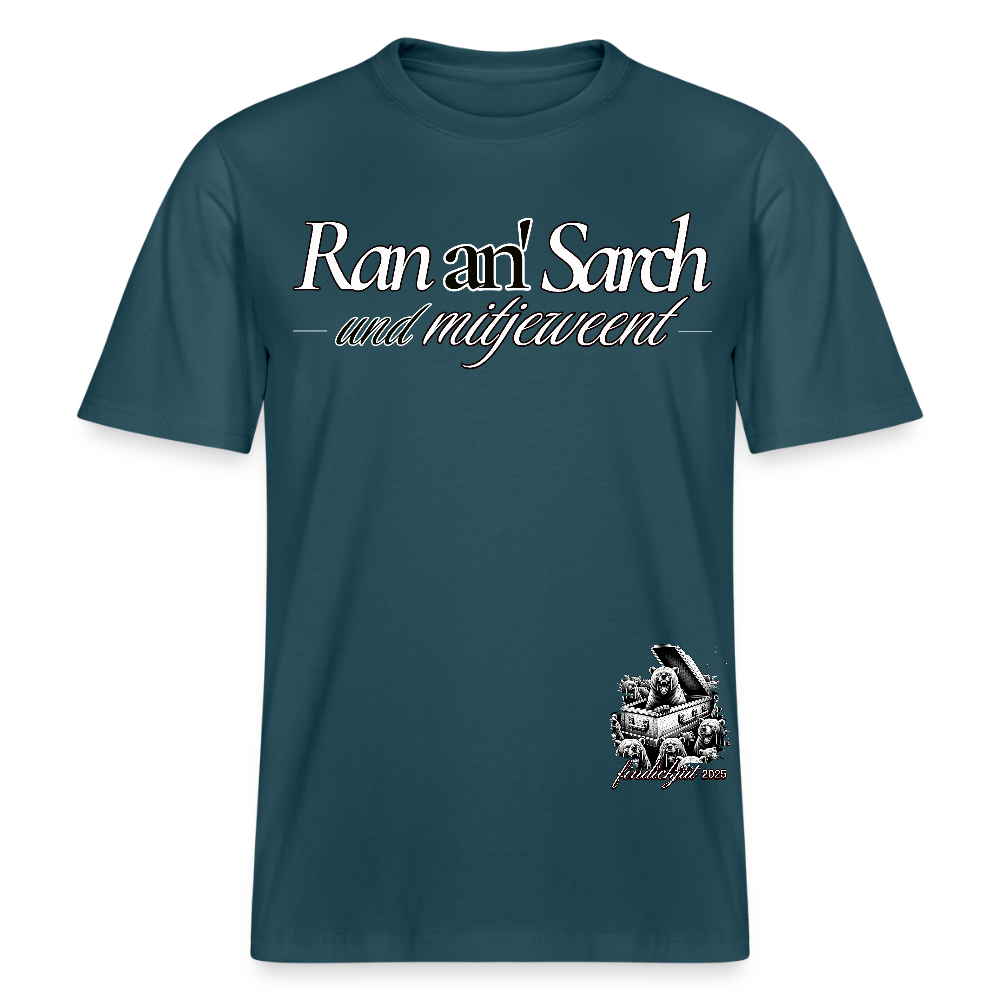 Ran an Sarch-Relaxed Fit Unisex Bio-T-Shirt Sparker III - Dunkles Petrol