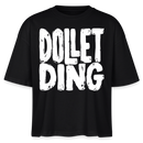 DOLLET DING-Frauen Boxy Bio-T-Shirt - Schwarz
