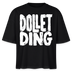 DOLLET DING-Frauen Boxy Bio-T-Shirt - Schwarz