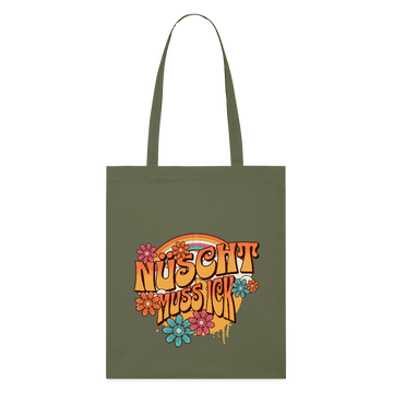 BERLINER RETRO-NÜSCHT MUSS ICK-Bio-Stoffbeutel - Khaki