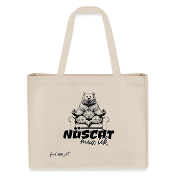 NÜSCHT MUSS ICK-Einkaufstasche - Naturweiß