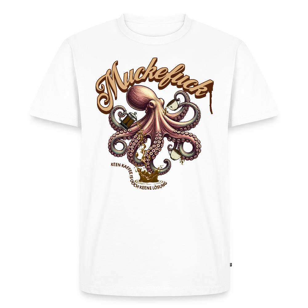 MUCKEFUCK-Männer Premium BIO T-Shirt - Weiß