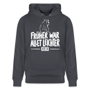 Berliner Spruch-FRÜHER WAR ALLET LEICHTERUnisex Bio-Hoodie - Indigoblau