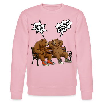 Berliner Bären mit Berliner Schnauze-WATN? NÜSCHT!-Unisex Bio-Sweatshirt - Hellrosa