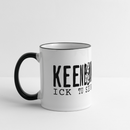 KEENE ANGST ICK TU SIE NÜSCHT - Panoramatasse - Weiß/Schwarz