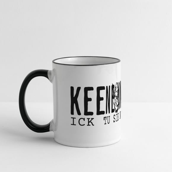 KEENE ANGST ICK TU SIE NÜSCHT - Panoramatasse - Weiß/Schwarz