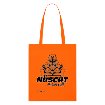 NÜSCHT MUSS ICK-Bio-Stoffbeutel - Tieforange