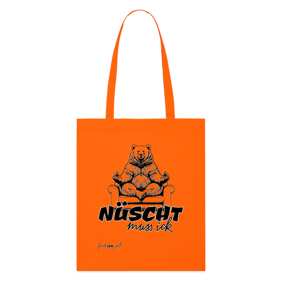 NÜSCHT MUSS ICK-Bio-Stoffbeutel - Tieforange