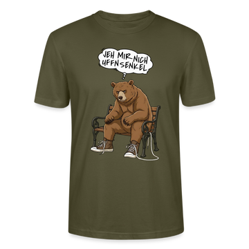 Berliner Bär Shirt-JEH MIR NICH UFFN SENKEL-Unisex T-Shirt - Khaki