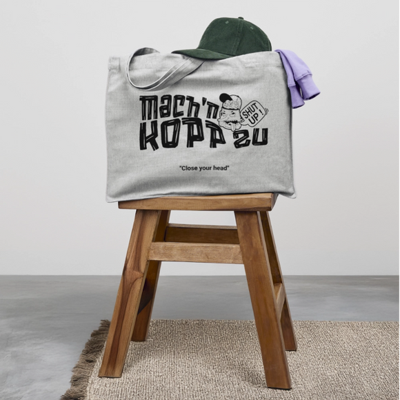 MACH N KOPP ZU-Einkaufstasche - Grau meliert