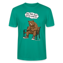 Berliner Bär Shirt-JEH MIR NICH UFFN SENKEL-Unisex T-Shirt - Blaugrün