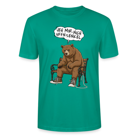 Berliner Bär Shirt-JEH MIR NICH UFFN SENKEL-Unisex T-Shirt - Blaugrün