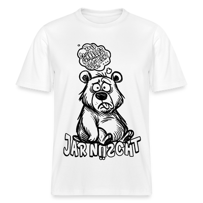 DU SCHNALLST JAR NÜSCHT-RELAXED FIT Unisex BIO T-Shirt - Weiß