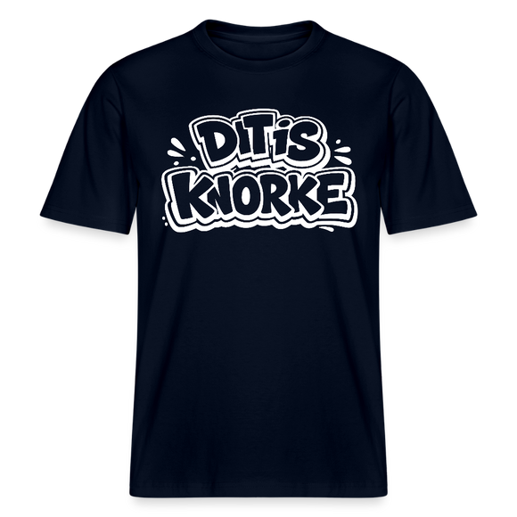 DIT IS KNORKE-RELAXED FIT Unisex bio T-Shirt - Navy