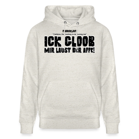 ICK GLOOB, MIR LAUST DER AFFE-Unisex Bio-Hoodie - Beige meliert