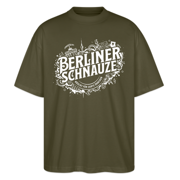 BERLINER SCHNAUZE-Oversized Unisex Bio T-Shirt - Khaki