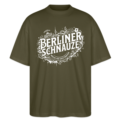 BERLINER SCHNAUZE-Oversized Unisex Bio T-Shirt - Khaki