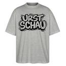 Ostalgie-Oversized Unisex Bio T-Shirt-URST SCHAU - Grau meliert