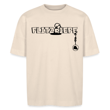 EINE FLITZPIEPE - Unisex Oversize Bio-T-Shirt - Naturweiß