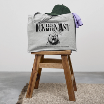 ICK LACH MIR N AST-Einkaufstasche - Grau meliert