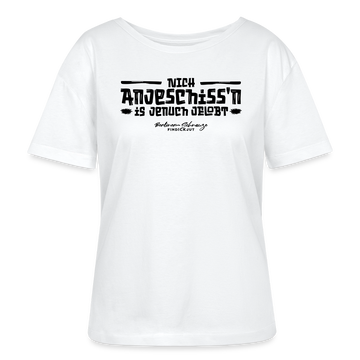 Berliner Spruch-NICH ANJESCHISSN-Rundhals Frauen Bio-T-Shirt - Weiß