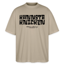 Berliner Spruch-KANNSTE KNICKEN-Oversized Unisex Bio T-Shirt - Steingrau