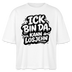 ICK BIN DA, KANN LOSJEHN-Frauen Boxy Bio-T-Shirt mit Berliner Schnauze - Weiß