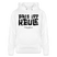 Berliner Spruch-PASS UFF KEULE-Unisex Bio-Hoodie mit Berliner Schnauze - Weiß